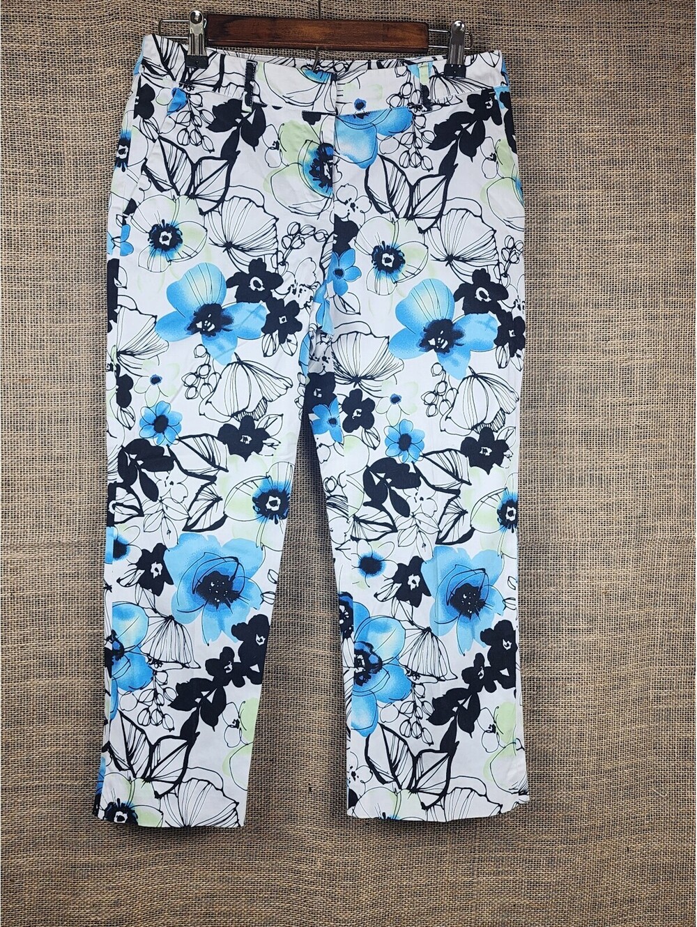 Madison Women's Floral Print Cotton Spandex Pants Size 4